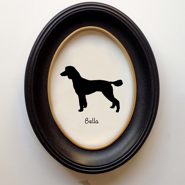 Poodle Silhouette Standard Personalized Dog Portrait, Pet Gift, Hand Cut by SilhouetteMyPet Design:DOG-SPO05