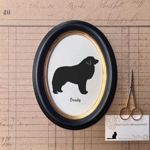 Great Pyrenees Silhouette Dog Portrait, Pet Gift, Hand Cut by SilhouetteMyPet Design:DOG-GPY01