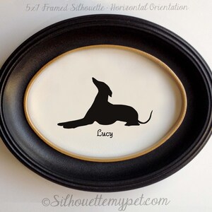 Italian Greyhound Silhouette Personalized Dog Portrait, Pet Gift, Hand Cut by SilhouetteMyPet Design:DOG-IGH04