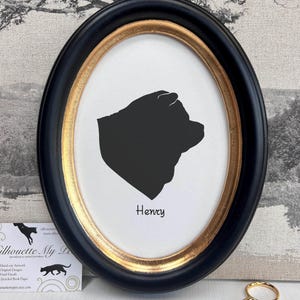 Chow Chow Silhouette Dog Portrait, Pet Gift, Hand Cut by SilhouetteMyPet Design:DOG-CHW03
