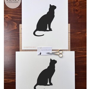 Bengal Cat Silhouette Portrait | Hand-Cut Pet Memorial | Frame & Personalized Text Options imagen 19