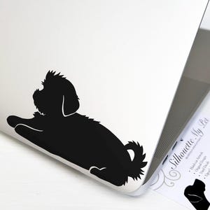Poochon Decal Vinyl Sticker (Poodle Bichon Mix) - Bumper Sticker - SilhouetteMYpet Design:DOG-POC03