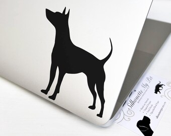American Hairless Terrier Dog Vinyl Decal - Bumper Sticker - SilhouetteMYpet Design:DOG-AHT01
