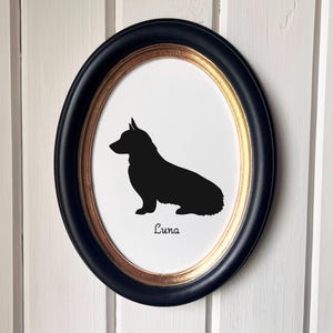Pembroke Welsh Corgi Silhouette Dog Portrait, Pet Gift, Hand Cut by SilhouetteMyPet Design:DOG-PWC04
