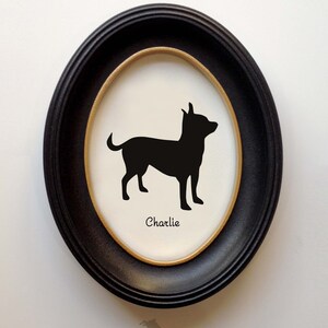 Chihuahua Silhouette Personalized Dog Portrait, Pet Gift, Hand Cut by SilhouetteMyPet Design:DOG-CHI01