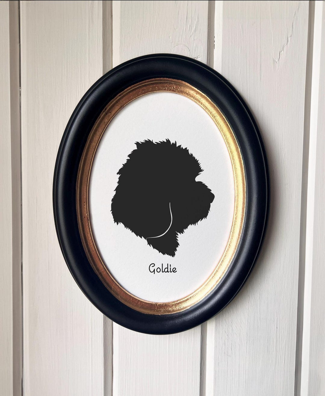 Cockapoo Silhouette Dog Portrait | Hand-cut Pet Memorial | Frame ...