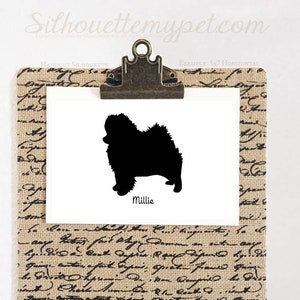 Pomeranian Silhouette Personalized Dog Portrait, Pet Gift, Hand Cut by SilhouetteMyPet Design:DOG-POM01 image 4