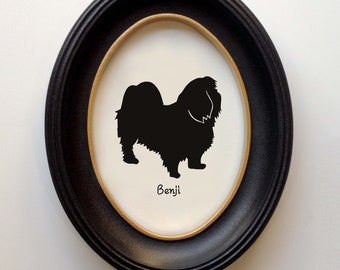 Lhasa Apso Silhouette Personalized Dog Portrait, Pet Gift, Hand Cut by SilhouetteMyPet Design:DOG-LHS02