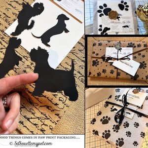 Great Dane Silhouette Dog Portrait | Hand-Cut Pet Memorial | Frame & Personalized Text Options image 10