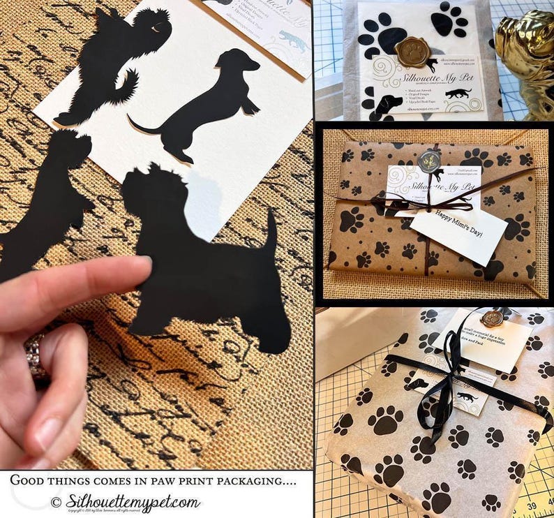 Great Dane Silhouette Dog Portrait | Hand-Cut Pet Memorial | Frame & Personalized Text Options image 10