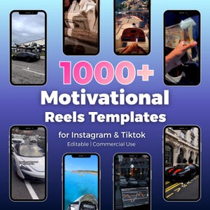 1000 Motivations Reels Video Bundle PLR MRR Viral Inspirational Videos für TikTok Instagram YouTube Digital Marketing, Short