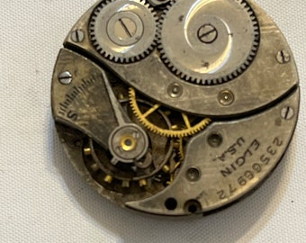 Antique 28mm Etched Pocket Watch Movement