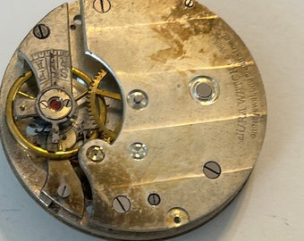 Antique 36mm Jeweled Pocket Watch Movement