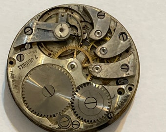 Antique 29mm Etched Pocket Watch Movement