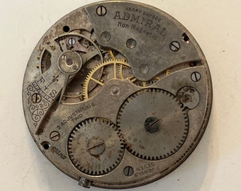 Antique 40mm Jeweled Pocket Watch Movement