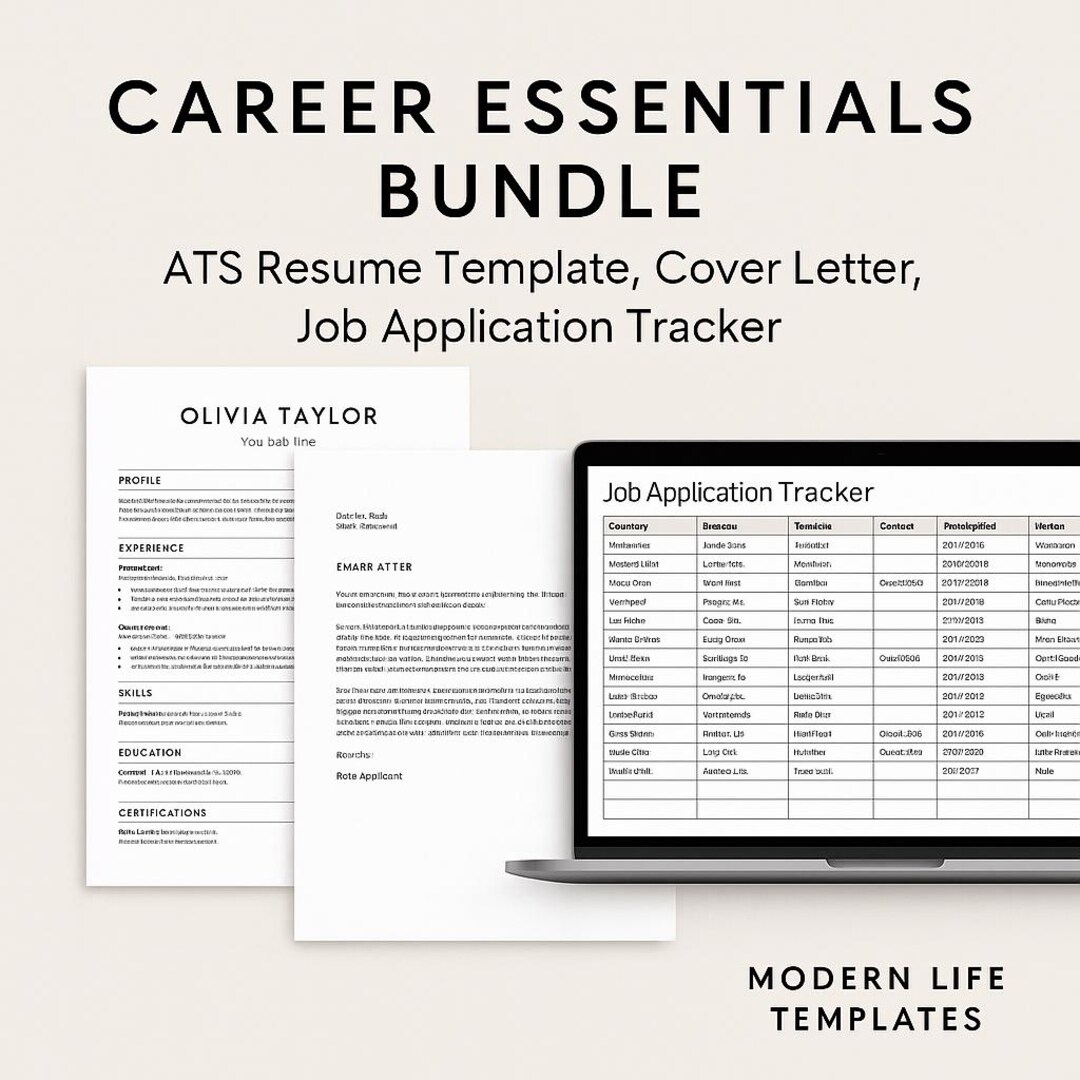 Career Bundle | ATS Resume Template, Cover Letter & Job Application ...