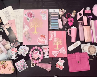 Pink Stationery Bundle: Trinkets & Motivation