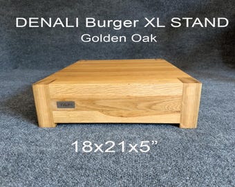 En stock: Plataforma de aislamiento para soporte de audio DENALI Burger XL, roble dorado