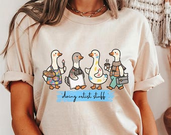 Funny Doing Artist Stuff Goose Comfort Colors shirt Gildan Sweatshirt,Funny Art Teacher Shirt,Art Educator Gift,Artist Teacher tee,Art Lover