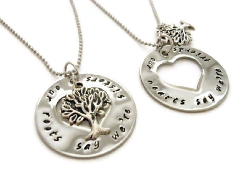 Matching Sister necklaces necklace SET for sisters sister