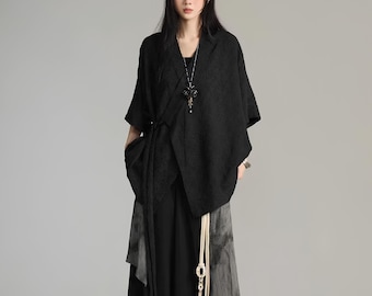 Shadowfall Kimono Shirt / Avant-Garde Loose Structure / Unisex