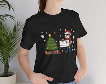 Funny Programmer Christmas Shirt, 0 days without incident, Developer Holiday Gift, Coding Tee, IT humor, Pixel Art Software Engineer Tshirt