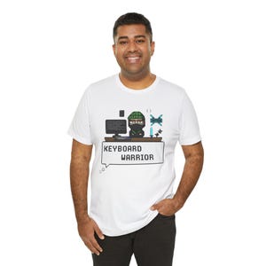 Lustiges Programmierer-Shirt, „Tastaturkrieger“, Geschenk für Software-Ingenieure, Coding-T-Shirt, Entwickler-T-Shirt, Übergrößen 4XL 5XL, IT-Ninja, IT-Krieger