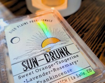 Sun Drunk Wax Melts | Desert Resin, Herbal Infusion, Citrus Scent (2 oz Clamshell)