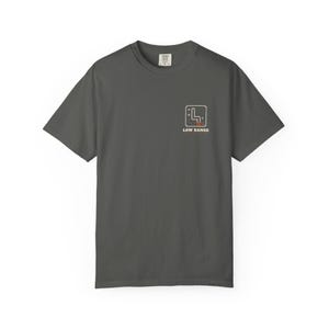 Low Range T-Shirt, 4x4 Shifter Back Print Tee with Pocket Logo, Off Road Overlanding Shirt, 100% Cotton Comfort Colors