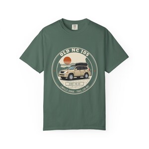 Old NC 105 T-Shirt, Linville Gorge Trail Log Badge Tee, Vintage Off Road Rig Graphic, 100% Cotton Comfort Colors Shirt image 6