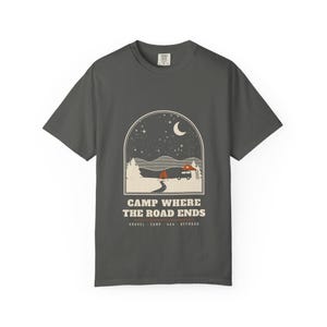 Camp Where the Road Ends T-Shirt, Night Sky Camping Graphic Tee, Off Road Overlanding Shirt, 100% Cotton Comfort Colors image 2