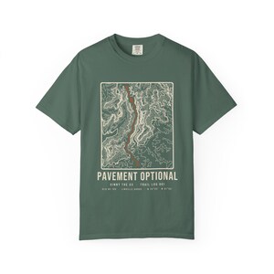 Pavement Optional Old NC 105 T-Shirt, Linville Gorge Topographic Map Tee, 100% Cotton Comfort Colors Shirt, North Carolina Gift image 4