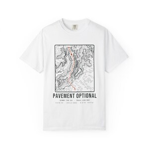 Pavement Optional Old NC 105 T-Shirt, Linville Gorge Topographic Map Tee, 100% Cotton Comfort Colors Shirt, North Carolina Gift image 7