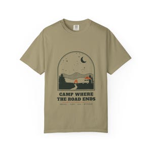 Camp Where the Road Ends T-Shirt, Night Sky Camping Graphic Tee, Off Road Overlanding Shirt, 100% Cotton Comfort Colors image 4