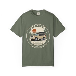 Old NC 105 T-Shirt, Linville Gorge Trail Log Badge Tee, Vintage Off Road Rig Graphic, 100% Cotton Comfort Colors Shirt image 5