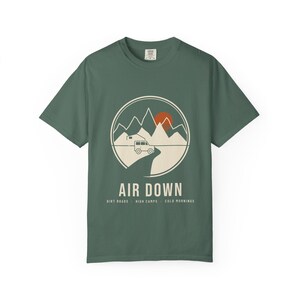 Air Down T-Shirt, Overlanding Rooftop Tent Mountain Badge Tee, 100% Cotton Comfort Colors Shirt, Off Road Camping Gift image 6