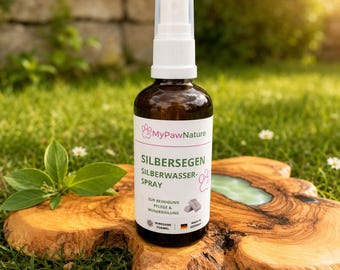 Natural Silver Water Spray for Pets – 100ml Colloidal Silver – Cleaning | Skin and Coat Care | Cats & Dogs | Natural Pet First Aid