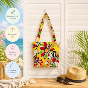 High Quality Summer Shoulder Bag, Yellow Cotton Lining, Magnetic Snap Closure
