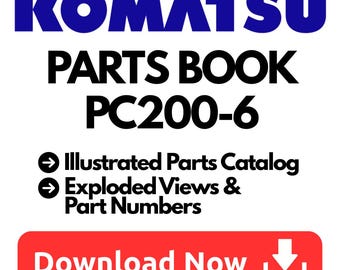 Komatsu PC200-6, PC200LC-6 Parts Book – Illustrated Parts Catalog PDF Download