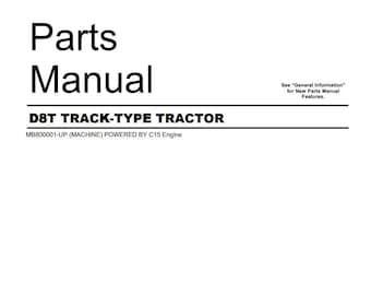 Caterpillar D8T Parts Manual – Illustrated Parts Catalog PDF Download