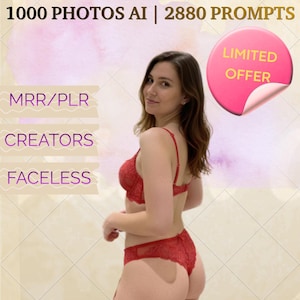 FULLPACK 1,000 AI Photos + 2,880 PROMPTS | Faceless Marketing Bundle | Virtual Influencers & Bikini Models | Aesthetic Content