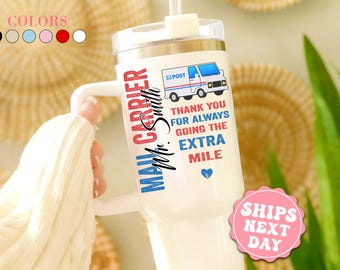 Personalized Mail Carrier 40oz Tumbler: Postal Worker Thank You Gift