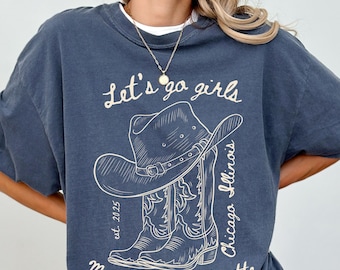 Let's Go Girls, Custom Western Bachelorette Shirt, Cowgirl Bride Tee, Personalized Nashville Bach Shirts, Matching Country Bridal Squad