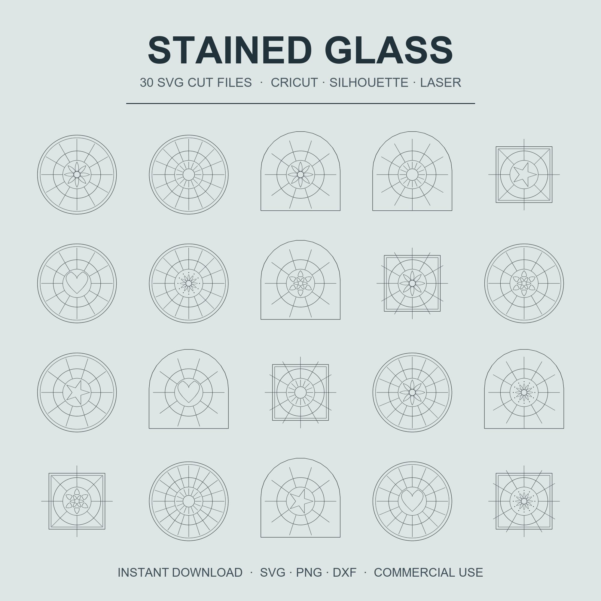 Stained Glass SVG Bundle
