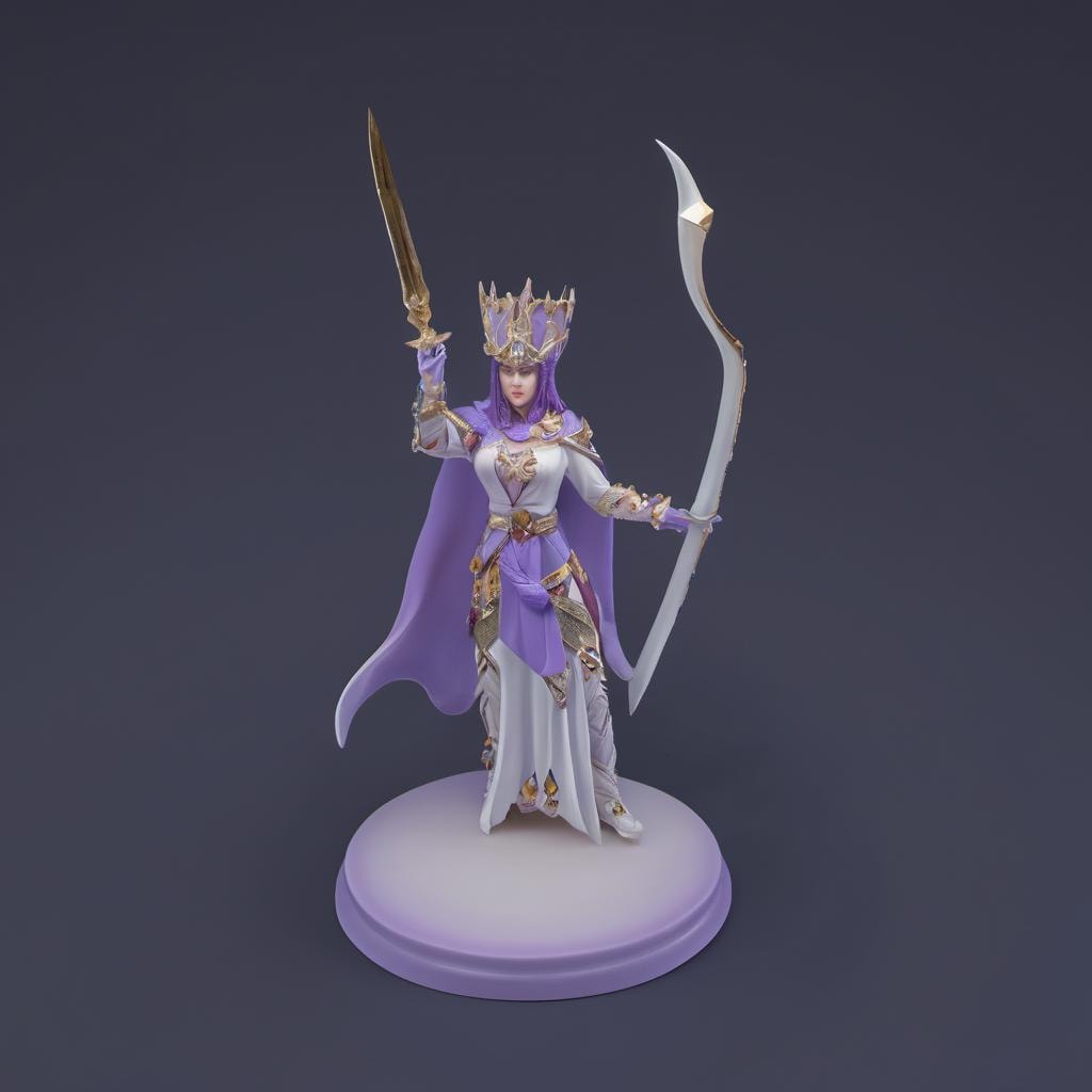 Queen Sylvaine STL File - Fantasy Tabletop Miniature 28mm Wargaming 3D Print