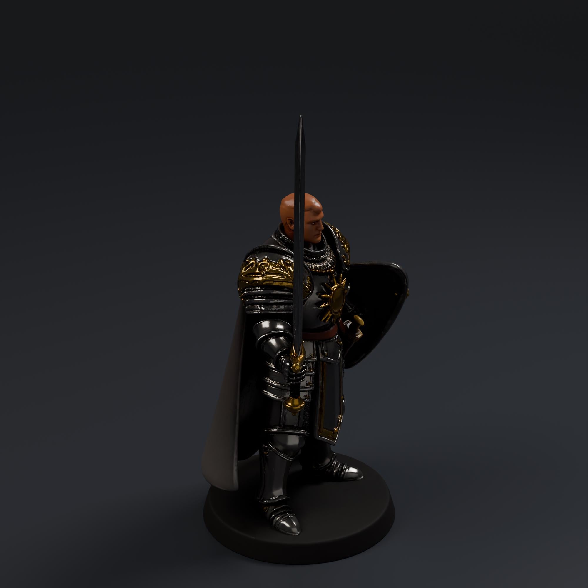 Fantasy Knight 2 STL File - Fantasy Tabletop Miniature 28mm Wargaming 3D Print