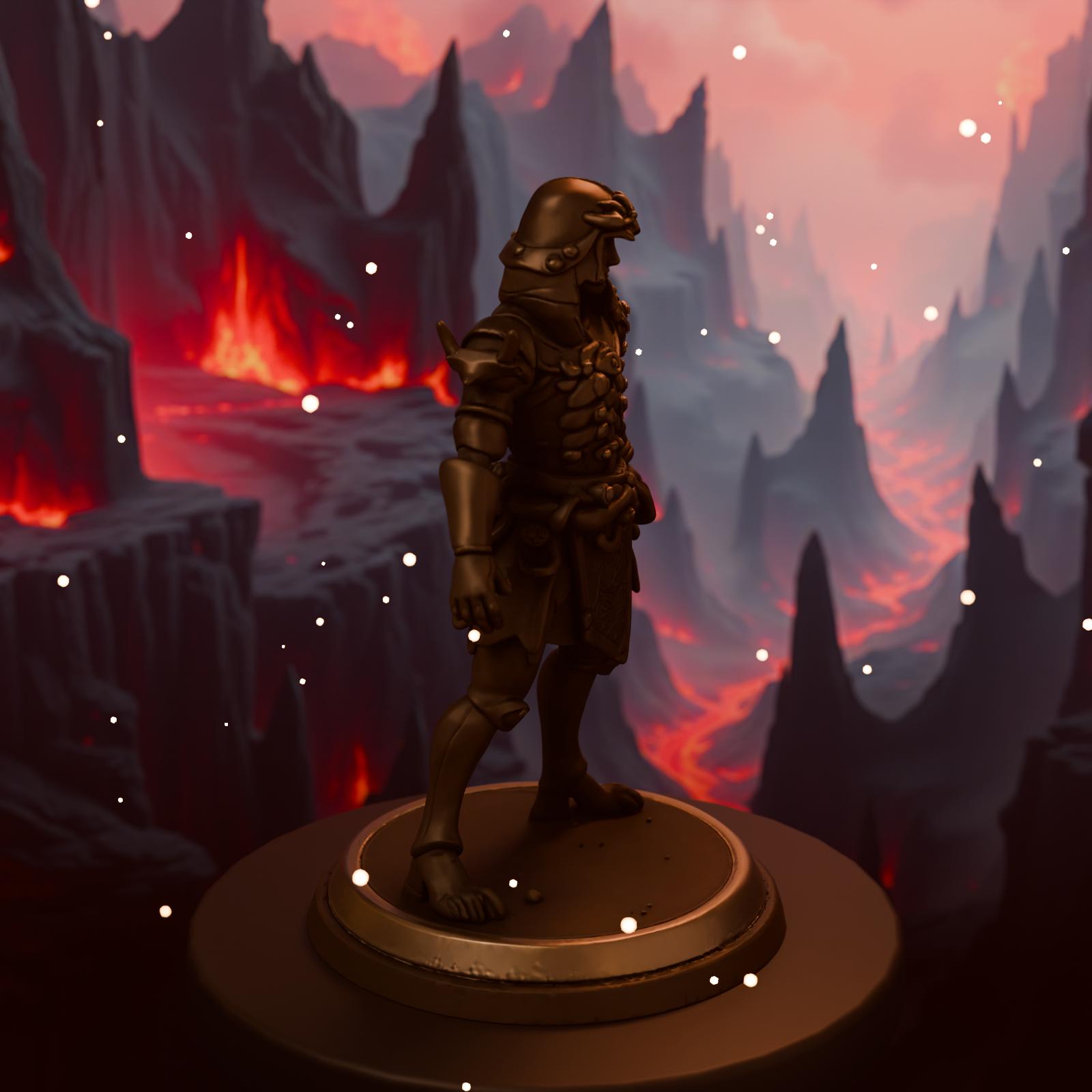 Oni Figure STL File - Fantasy Tabletop Miniature 28mm Wargaming 3D Print