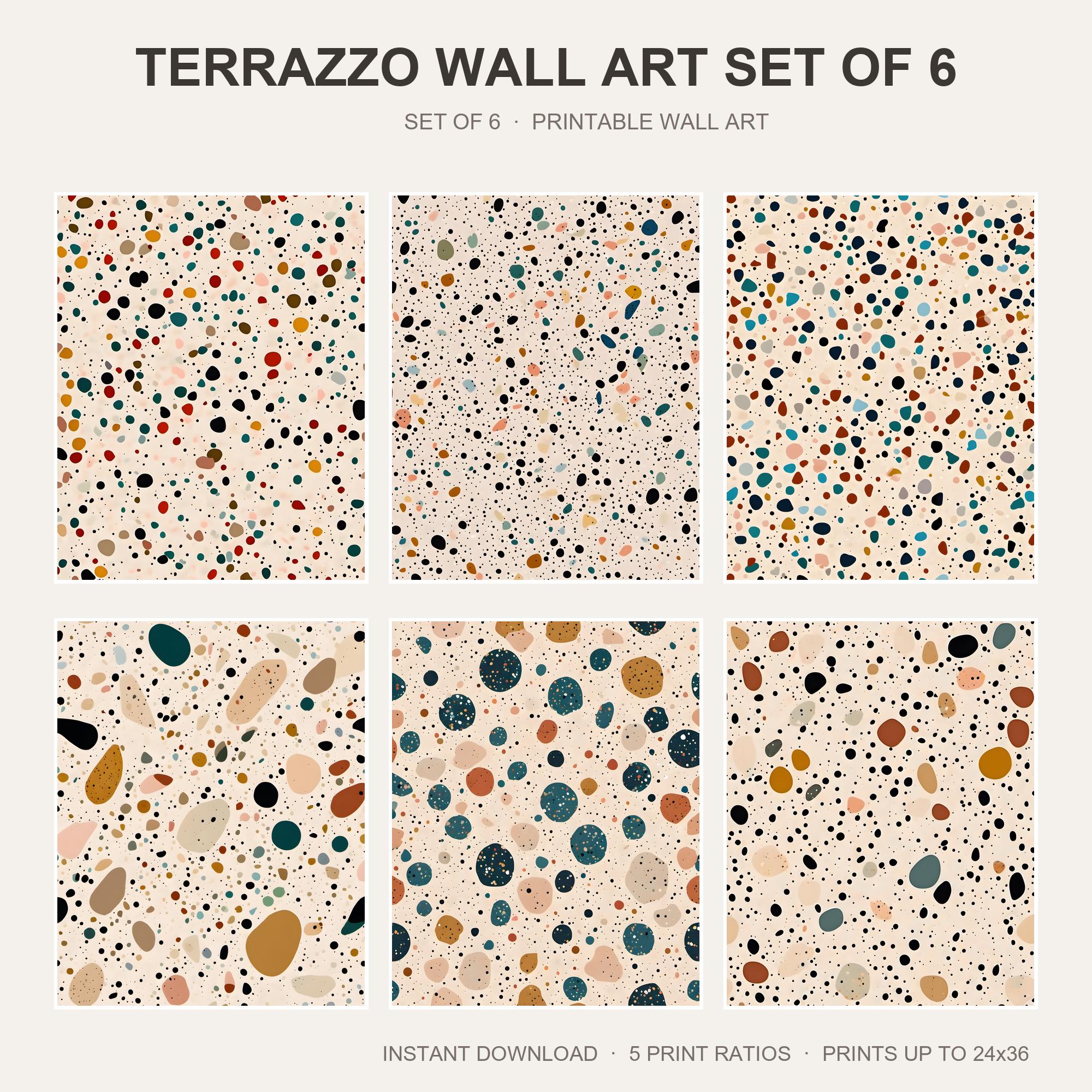Terrazzo Wall Art Set of 6
