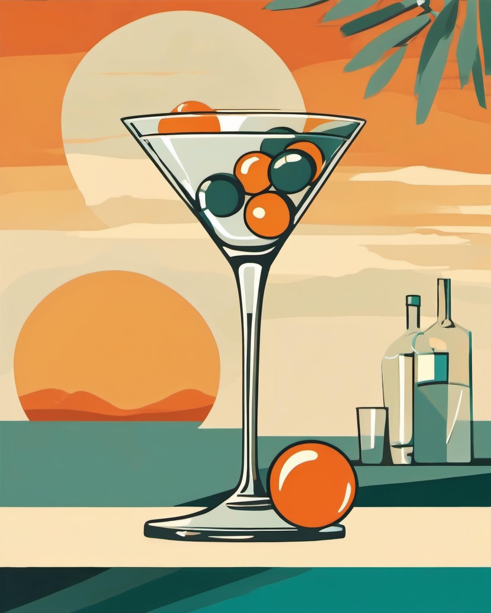 Retro Martini Print