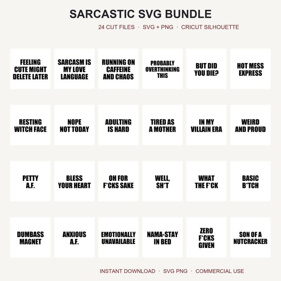 Sarcastic SVG Bundle